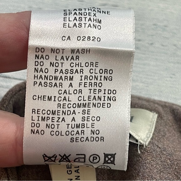 Mondo Virgin Wool Blend Long Khaki Skirt With Back Slit Extra large (44) - Picture 5 of 6